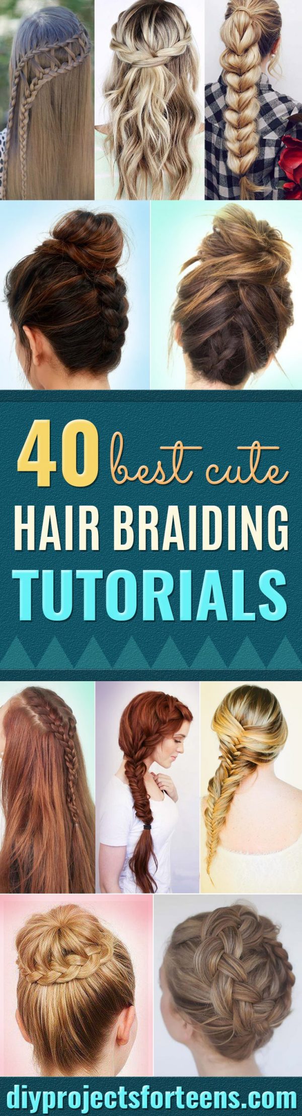 Best Hair Braiding Tutorials - Easy Step by Step Tutorials for Braids - How To Braid Fishtail, French Braids, Flower Crown, Side Braids, Cornrows, Updos - Cool Braided Hairstyles for Girls, Teens and Women - School, Day and Evening, Boho, Casual and Formal Looks #hairstyles #braiding #braidingtutorials #diyhair