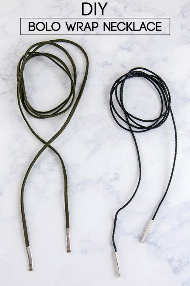 DIY Necklace Ideas - DIY Bolo Wrap Necklace - Pendant, Beads, Statement, Choker, Layered Boho, Chain and Simple Looks - Creative Jewlery Making Ideas for Women and Teens, Girls - Crafts and Cool Fashion Ideas for Teenagers 