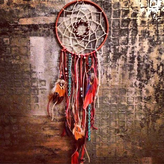 Cool DIY Room Decor Ideas in Red - DIY Dreamcatcher - Creative Home Decor, Wall Art and Bedroom Crafts to Accent Your Red Room - Creative Craft Projects and Quick Arts and Crafts Ideas for Teens and Adults - Easy Ways To Decorate on A Budget 