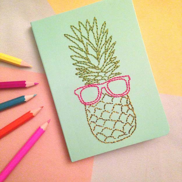 Cool Embroidery Projects for Teens - Step by Step Embroidery Tutorials - DIY Embroidered Notebook - Awesome Embroidery Projects for Teenagers - Cool Embroidery Crafts for Girls - Creative Embroidery Designs - Best Embroidery Wall Art, Room Decor - Great Embroidery Gifts, Free Embroidery Patterns for Girls, Women and Tweens 