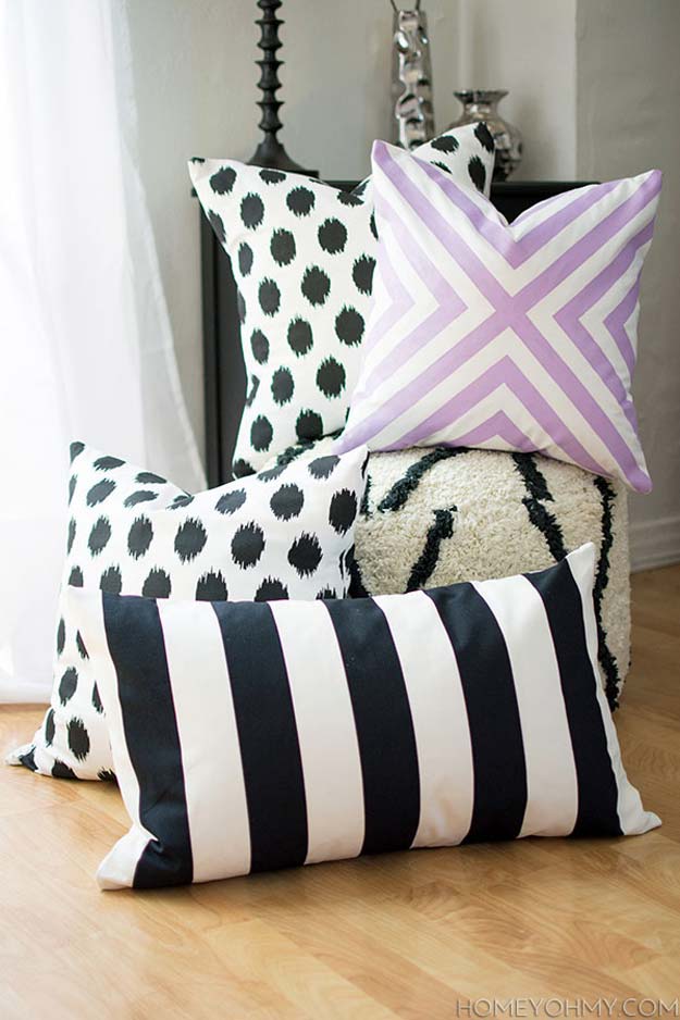 DIY Pillows and Fun Pillow Projects - DIY No-Sew Pillow - Creative, Decorative Cases and Covers, Throw Pillows, Cute and Easy Tutorials for Making Crafty Home Decor - Sewing Tutorials and No Sew Ideas for Room and Bedroom Decor for Teens, Teenagers and Adults
