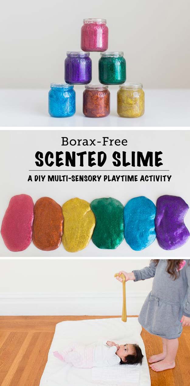 Best DIY Slime Recipes - DIY Rainbow Scented Glitter Slime - Cool and Easy Slime Recipe Ideas Without Glue, Without Borax, For Kids, With Liquid Starch, Cornstarch and Laundry Detergent - How to Make Slime at Home - Fun Crafts and DIY Projects for Teens, Kids, Teenagers and Teens - Galaxy and Glitter Slime, Edible Slime #slime #slimerecipes #slimes #diyslime #teencrafts #diyslime