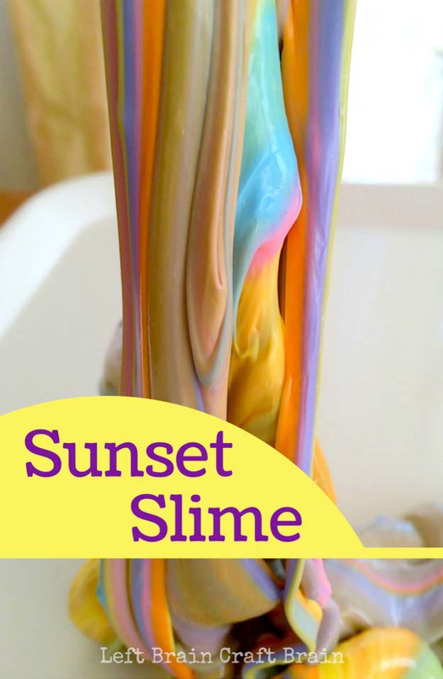 vBest DIY Slime Recipes - DIY Sunset Slime - Cool and Easy Slime Recipe Ideas Without Glue, Without Borax, For Kids, With Liquid Starch, Cornstarch and Laundry Detergent - How to Make Slime at Home - Fun Crafts and DIY Projects for Teens, Kids, Teenagers and Teens - Galaxy and Glitter Slime, Edible Slime #slime #slimerecipes #slimes #diyslime #teencrafts #diyslime