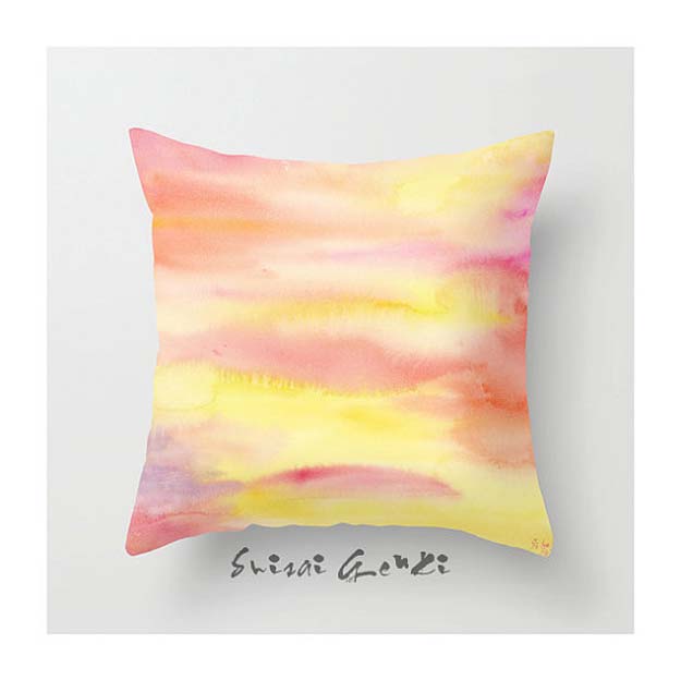 DIY Pillows and Fun Pillow Projects - DIY Watercolor Pillows - Creative, Decorative Cases and Covers, Throw Pillows, Cute and Easy Tutorials for Making Crafty Home Decor - Sewing Tutorials and No Sew Ideas for Room and Bedroom Decor for Teens, Teenagers and Adults