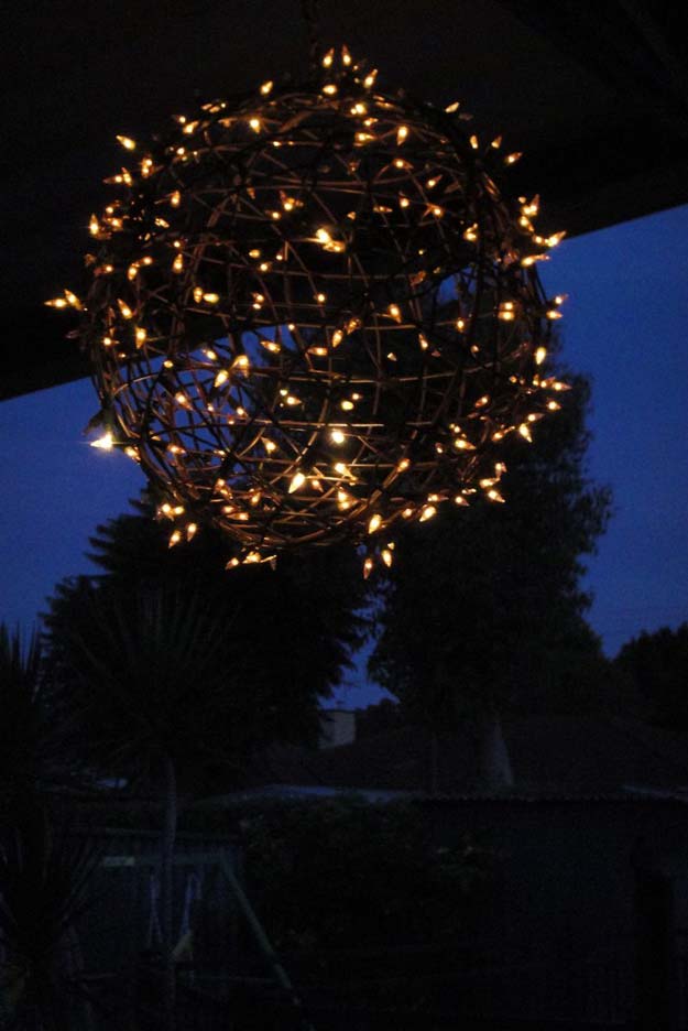 Cool Ways To Use Christmas Lights - Fairy Light Globe - Best Easy DIY Ideas for String Lights for Room Decoration, Home Decor and Creative DIY Bedroom Lighting - Creative Christmas Light Tutorials with Step by Step Instructions - Creative Crafts and DIY Projects for Teens, Teenagers and Adults #diyideas #stringlights #diydecor #teencrafts
