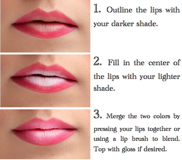 Lipstick Tutorials - Best Step by Step Makeup Tutorial How To - Gradient Lips - Easy and Quick Ways to Apply Lipstick and Awesome Beauty Ideas - Cool Ideas for Teen Makeup for School, Party and Special Occasion - Makeup Tutorials for Beginners - Lip Liner Tips and Tricks to Add Volume, DIY Lip Techniques for Fuller Lips - DIY Projects and Crafts for Teens 