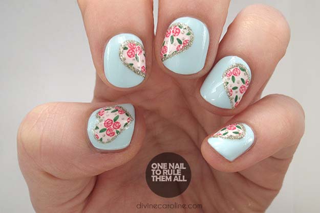 Valentine Nail Art Ideas - Hearts and Flowers - Cute and Cool Looks For Valentines Day Nails - Hearts, Gradients, Red, Black and Pink Designs - Easy Ideas for DIY Manicures with Step by Step Tutorials - Fun Ideas for Teens, Teenagers and Women 