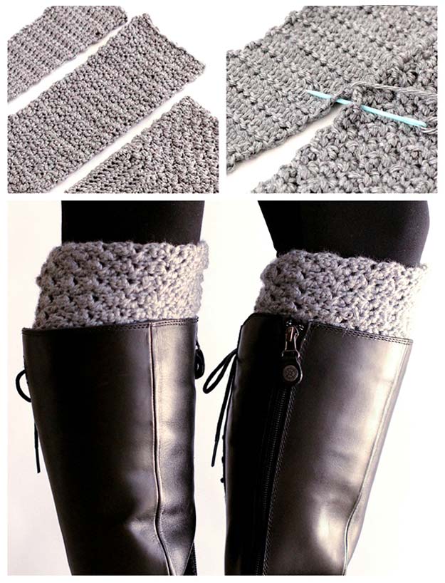 Crochet Patterns and Projects for Teens - Easy Reversible Crochet Boot Cuffs - Best Free Patterns and Tutorials for Crocheting Cute DIY Gifts, Room Decor and Accessories - How To for Beginners - Learn How To Make a Headband, Scarf, Hat, Animals and Clothes DIY Projects and Crafts for Teenagers #crochet #crafts #teencrafts #freecrochet #crochetpatterns