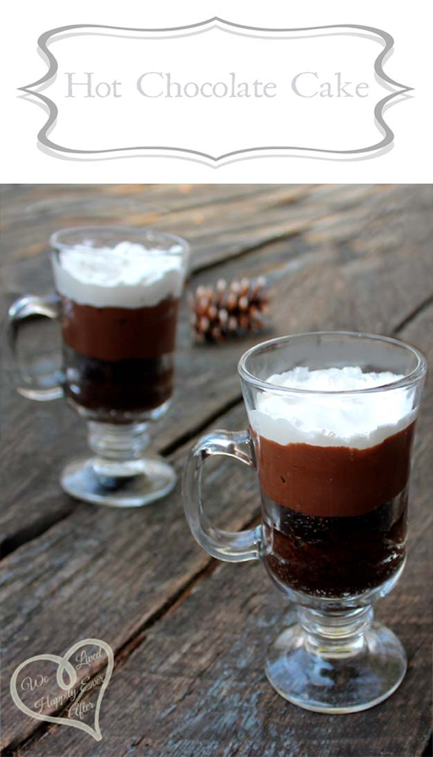Easy Mug Cake Recipes - Hot Chocolate Cake - Best Microwave Cakes and Ideas for Baking Ckae in The Microwave - Chocolate, Vanilla, Healthy, Snickerdoodle, Peanut Butter, Bownie and Nutella - Step by Step Tutorials and Instructions - Besy DIY Projects and Recipes for Teens and Teenagers - 