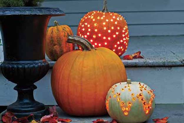 Cool Ways To Use Christmas Lights - How to Create Beautiful Pumpkin Luminaries - Best Easy DIY Ideas for String Lights for Room Decoration, Home Decor and Creative DIY Bedroom Lighting - Creative Christmas Light Tutorials with Step by Step Instructions - Creative Crafts and DIY Projects for Teens, Teenagers and Adults #diyideas #stringlights #diydecor #teencrafts