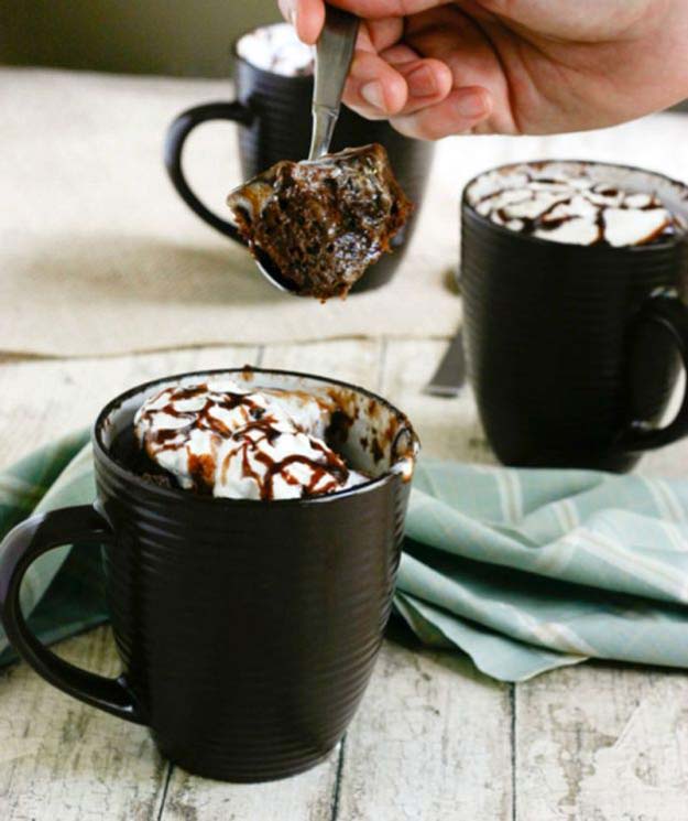 Easy Mug Cake Recipes - Mug Cake Nutella - Best Microwave Cakes and Ideas for Baking Ckae in The Microwave - Chocolate, Vanilla, Healthy, Snickerdoodle, Peanut Butter, Bownie and Nutella - Step by Step Tutorials and Instructions - Besy DIY Projects and Recipes for Teens and Teenagers - 