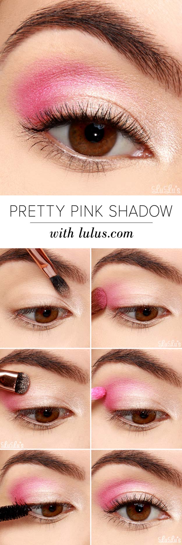 Best Eyeshadow Tutorials - Pretty Pink Eyeshadow Tutorial - Easy Step by Step How To For Eye Shadow - Cool Makeup Tricks and Eye Makeup Tutorial With Instructions - Quick Ways to Do Smoky Eye, Natural Makeup, Looks for Day and Evening, Brown and Blue Eyes - Cool Ideas for Beginners and Teens 