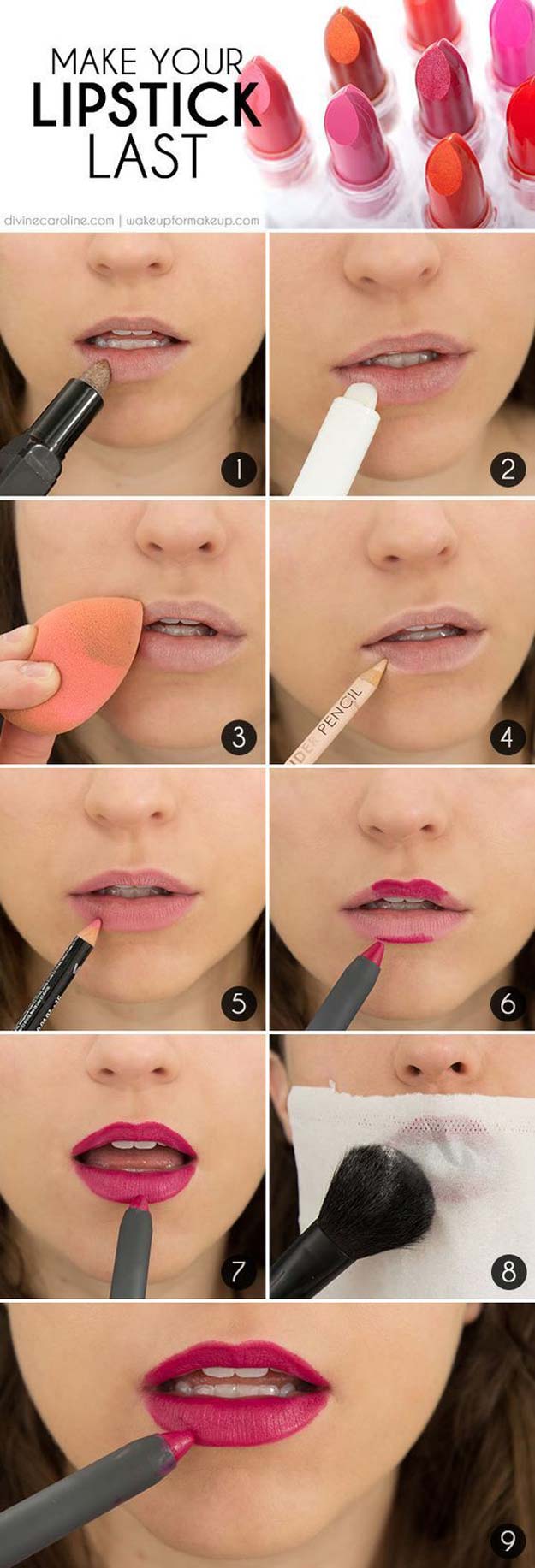Lipstick Tutorials - Best Step by Step Makeup Tutorial How To - The Secret to Long-Lasting Lipstick - Easy and Quick Ways to Apply Lipstick and Awesome Beauty Ideas - Cool Ideas for Teen Makeup for School, Party and Special Occasion - Makeup Tutorials for Beginners - Lip Liner Tips and Tricks to Add Volume, DIY Lip Techniques for Fuller Lips - DIY Projects and Crafts for Teens 