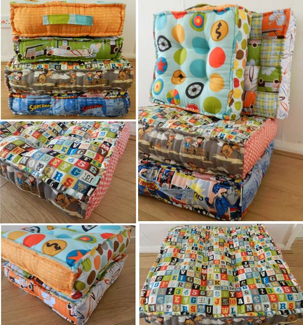 DIY Pillows and Fun Pillow Projects - DIY Waffle Cushion - Creative, Decorative Cases and Covers, Throw Pillows, Cute and Easy Tutorials for Making Crafty Home Decor - Sewing Tutorials and No Sew Ideas for Room and Bedroom Decor for Teens, Teenagers and Adults
