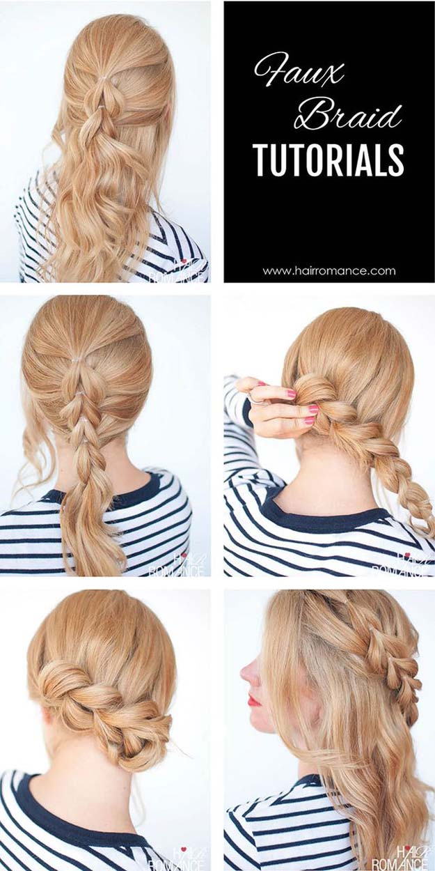 Best Hair Braiding Tutorials - The no-braid braid – 5 pull-through braid tutorials - Easy Step by Step Tutorials for Braids - How To Braid Fishtail, French Braids, Flower Crown, Side Braids, Cornrows, Updos - Cool Braided Hairstyles for Girls, Teens and Women - School, Day and Evening, Boho, Casual and Formal Looks #hairstyles #braiding #braidingtutorials #diyhair 
