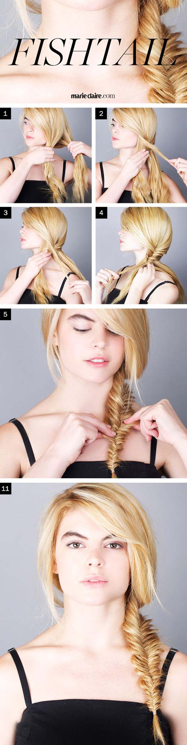Best Hair Braiding Tutorials - The Perfect Fishtail Braid - Easy Step by Step Tutorials for Braids - How To Braid Fishtail, French Braids, Flower Crown, Side Braids, Cornrows, Updos - Cool Braided Hairstyles for Girls, Teens and Women - School, Day and Evening, Boho, Casual and Formal Looks #hairstyles #braiding #braidingtutorials #diyhair 