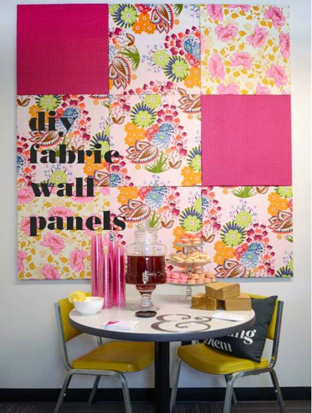 Pink DIY Room Decor Ideas - DIY Fabric Wall Panels - Cool Pink Bedroom Crafts and Projects for Teens, Girls, Teenagers and Adults - Best Wall Art Ideas, Room Decorating Project Tutorials, Rugs, Lighting and Lamps, Bed Decor and Pillows #teencrafts #roomdecor #pink
