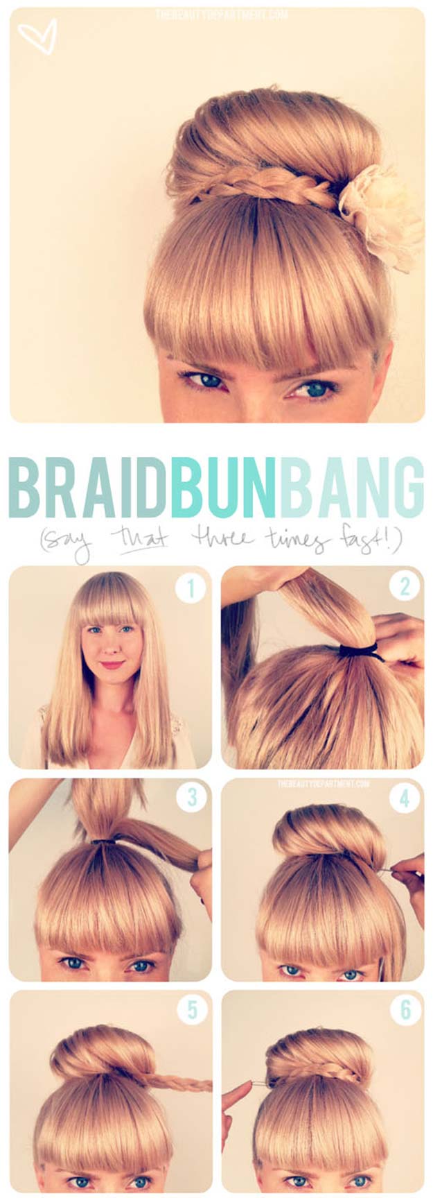 Creative DIY Hair Tutorials - Updo + Bangs - Color, Rainbow, Galaxy and Unique Styles for Long, Short and Medium Hair - Braids, Dyes, Instructions for Teens and Women #hairstyles #hairideas #beauty #teens #easyhairstyles