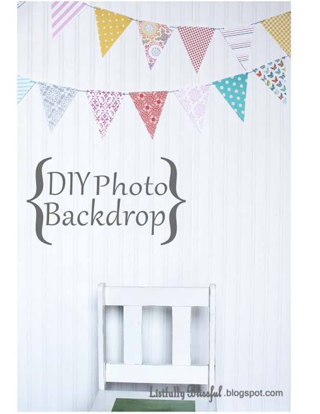 DIY Selfie Ideas - DIY Cardboard Photo Backdrop - Cool Ideas for Photo Booth and Picture Station - Props, Light, Mirror, Board, Wall, Background and Tips for Shooting Best Selfies - DIY Projects and Crafts for Teens 