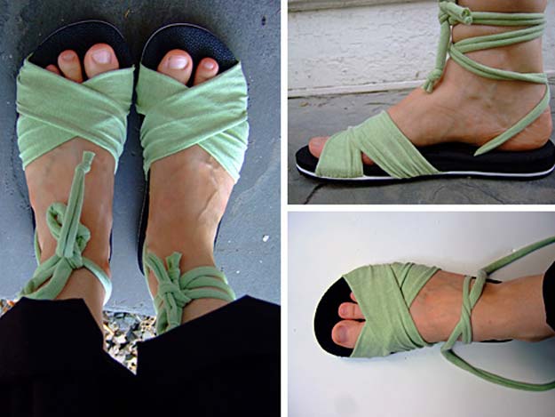 DIY Sandals and Flip Flops - Make Your Own Summer Sandals - Creative, Cool and Easy Ways to Make or Update Your Shoes - Decorate Flip Flops with Cheap Dollar Store Crafts and Ideas - Beaded, Leather, Strappy and Painted Sandal Projects - Fun DIY Projects and Crafts for Teens and Teenagers 