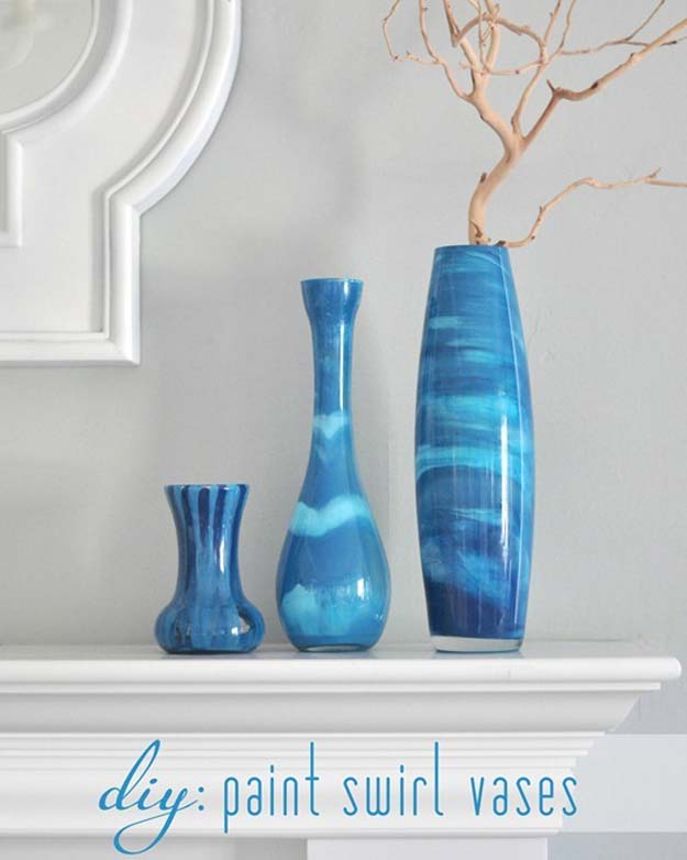 Crafts to Make and Sell - Paint Swirl Vases - Easy Step by Step Tutorials for Fun, Cool and Creative Ways for Teenagers to Make Money Selling Stuff - Room Decor, Accessories, Gifts and More 