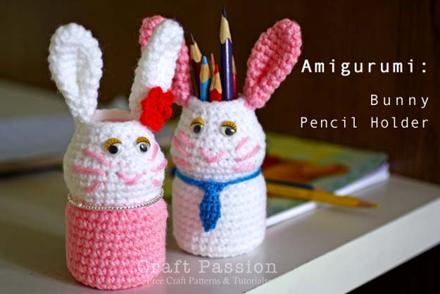 Crafts to Make and Sell - Bunny Holder Amigurumi - Easy Step by Step Tutorials for Fun, Cool and Creative Ways for Teenagers to Make Money Selling Stuff - Room Decor, Accessories, Gifts and More 