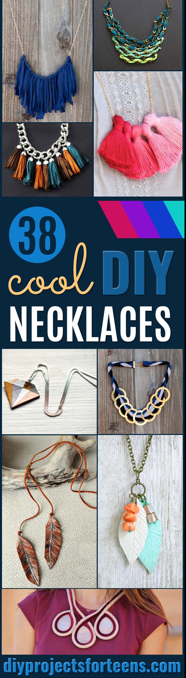 DIY Necklace Ideas - Pendant, Beads, Statement, Choker, Layered Boho, Chain and Simple Looks - Creative Jewlery Making Ideas for Women and Teens, Girls - Crafts and Cool Fashion Ideas for Teenagers 