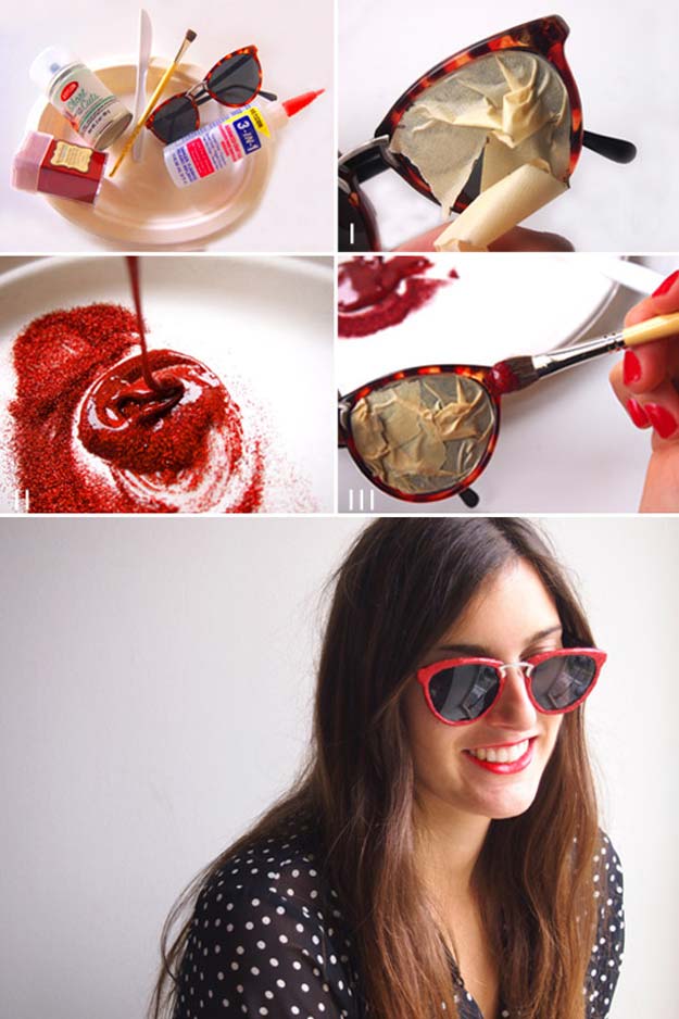 DIY Sunglasses Makeovers - Miu Miu Inspired Sunnies - Fun Ways to Decorate and Embellish Sunglasses - Embroider, Paint, Add Jewels and Glitter to Your Shades - Cheap and Easy Projects and Crafts for Teens #diy #teencrafts #sunglasses