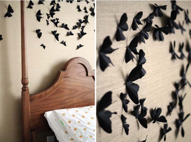 DIY Room Decor Ideas in Black and White - Trimmed Out and Butterflied - Creative Home Decor and Room Accessories - Cheap and Easy Projects and Crafts for Wall Art, Bedding, Pillows, Rugs and Lighting - Fun Ideas and Projects for Teens, Apartments, Adutls and Teenagers 