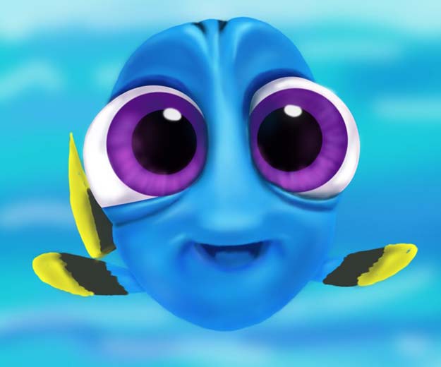 Cool Drawing Tutorials - How To Draw Baby Dory From Finding Dory - Learn How To Draw Animals, Easy People, Step by Step Drawing and Tutorial With Instructions - Creative Arts and Crafts Ideas for Teens - Shapes, Shading, Buildings, School Art Projects, Drawing for Beginners and Teenagers, Kids #drawing #art #drawingtutorials