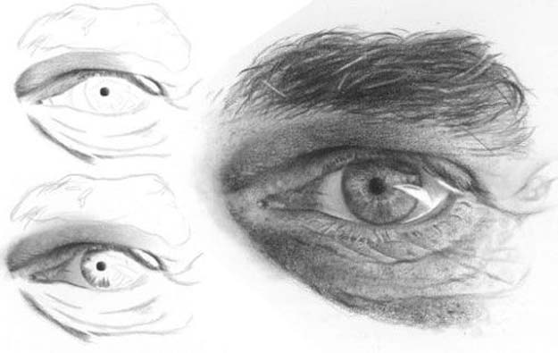 Easy Drawing Ideas- How To Draw Realistic Eyes Tutorial - Learn How To Draw Animals, Easy People, Step by Step Drawing and Tutorial With Instructions - Creative Arts and Crafts Ideas for Teens - Shapes, Shading, Buildings, School Art Projects, Drawing for Beginners and Teenagers, Kids #drawing #art #drawingtutorials