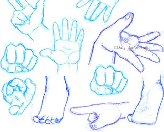 Cool Drawing Tutorials - How To Draw Hands and Feet - Learn How To Draw Animals, Easy People, Step by Step Drawing and Tutorial With Instructions - Creative Arts and Crafts Ideas for Teens - Shapes, Shading, Buildings, School Art Projects, Drawing for Beginners and Teenagers, Kids #drawing #art #drawingtutorials