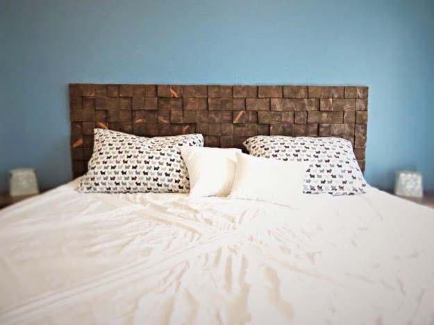 DIY Room Decor Ideas for Boys - - DIY Wood Block Headboard - Teen Bedroom Decor Idea for Boy - Wall Art, Lighting, Lamps, Shelves, Bedding, Curtains and Rugs for Boy Rooms - Easy Step by Step Tutorials and Projects for Decorating Teens and Tweens Rooms 