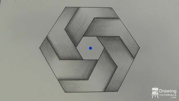 Cool Drawing Tutorials - How To Draw A Shaded Hexagon- Learn How To Draw Animals, Easy People, Step by Step Drawing and Tutorial With Instructions - Creative Arts and Crafts Ideas for Teens - Shapes, Shading, Buildings, School Art Projects, Drawing for Beginners and Teenagers, Kids #drawing #art #drawingtutorials