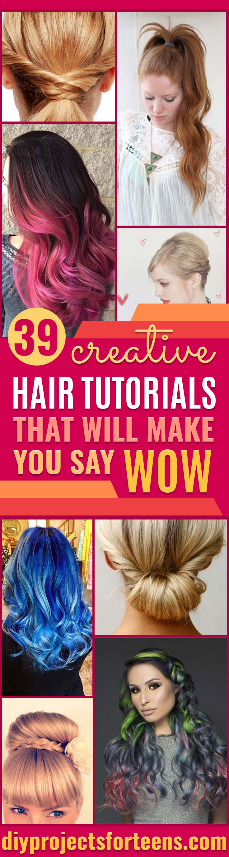 Easy Hair Styling Tutorials - Cool Hair Styles Step By Step - Ideas for Hair Color, Rainbow, Galaxy and Unique Styles for Long, Short and Medium Hair - Braids, Dyes, Instructions for Teens and Women #hairstyles #hairideas #beauty #teens #easyhairstyles