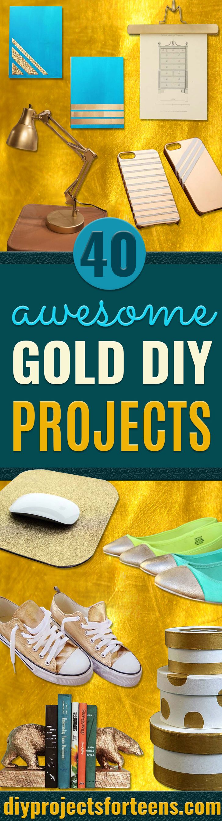40 Brilliantly Gold DIY Projects
