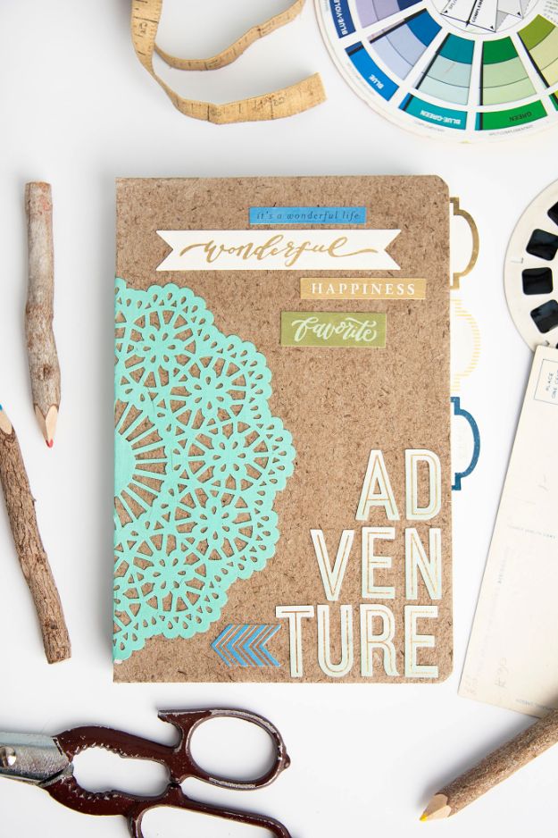 Best DIY Ideas for Teens To Make This Summer - Adventure Themed DIY Notebook - Fun and Easy Crafts, Room Decor, Toys and Craft Projects to Make And Sell - Cool Gifts for Friends, Awesome Things To Do When You Are Bored - Teenagers - Boys and Girls Love Making These Creative Projects With Step by Step Tutorials and Instructions #diyideas #summer #teencrafts #crafts