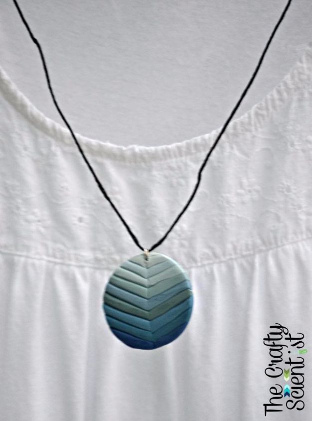 Best DIY Ideas for Teens To Make This Summer - Chevron Ombre Clay Pendants - Fun and Easy Crafts, Room Decor, Toys and Craft Projects to Make And Sell - Cool Gifts for Friends, Awesome Things To Do When You Are Bored - Teenagers - Boys and Girls Love Making These Creative Projects With Step by Step Tutorials and Instructions #diyideas #summer #teencrafts #crafts