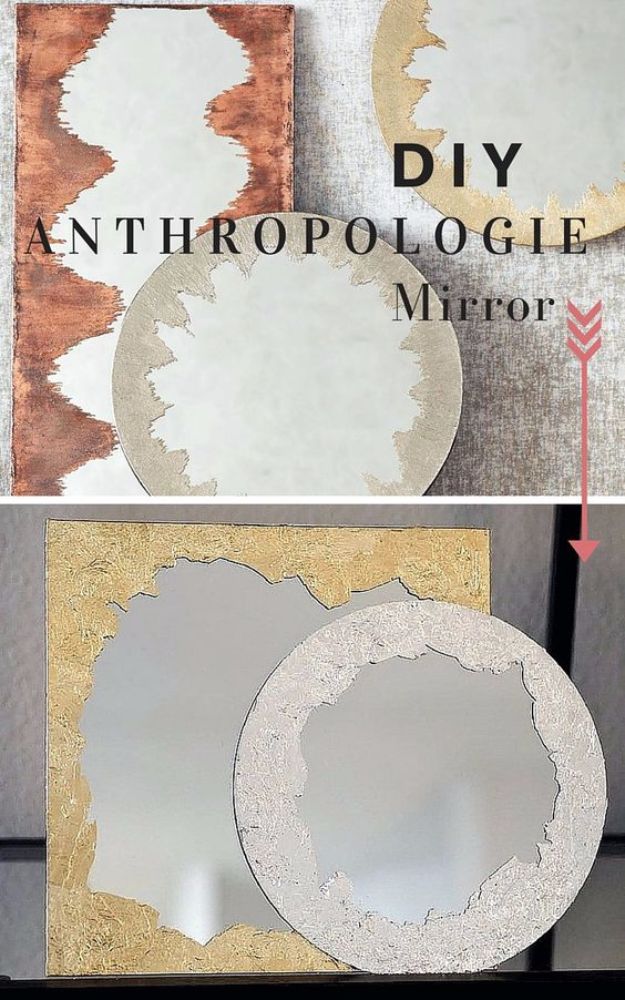 Best DIY Room Decor Ideas for Teens and Teenagers - DIY Anthropologie Mirrors - Best Cool Crafts, Bedroom Accessories, Lighting, Wall Art, Creative Arts and Crafts Projects, Rugs, Pillows, Curtains, Lamps and Lights - Easy and Cheap Do It Yourself Ideas for Teen Bedrooms and Play Rooms #teencrafts #diydecor #roomideas #teenrooms #teendecor #diyideas