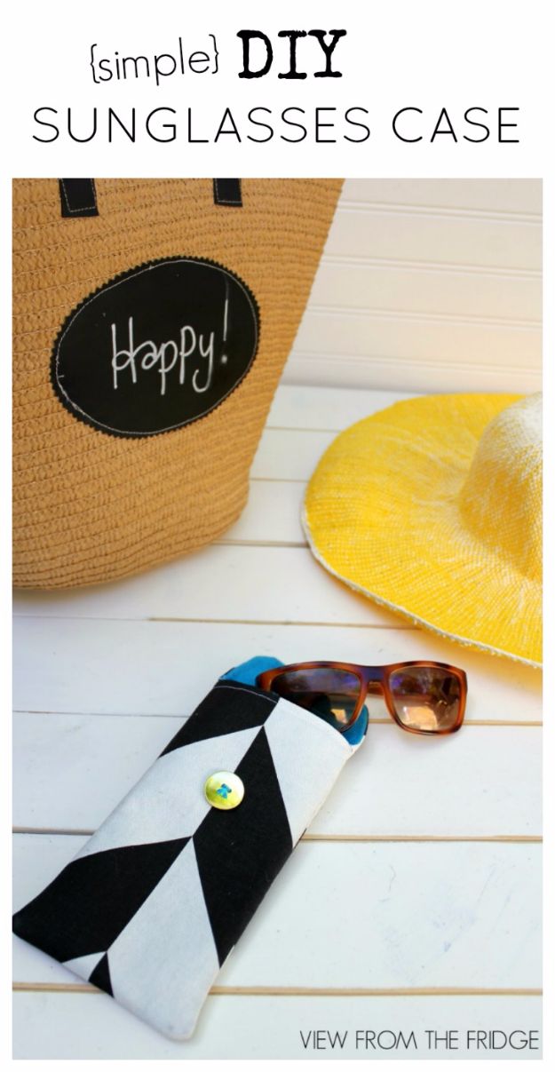 Best DIY Ideas for Teens To Make This Summer - DIY Basic Sunglass Case - Fun and Easy Crafts, Room Decor, Toys and Craft Projects to Make And Sell - Cool Gifts for Friends, Awesome Things To Do When You Are Bored - Teenagers - Boys and Girls Love Making These Creative Projects With Step by Step Tutorials and Instructions #diyideas #summer #teencrafts #crafts