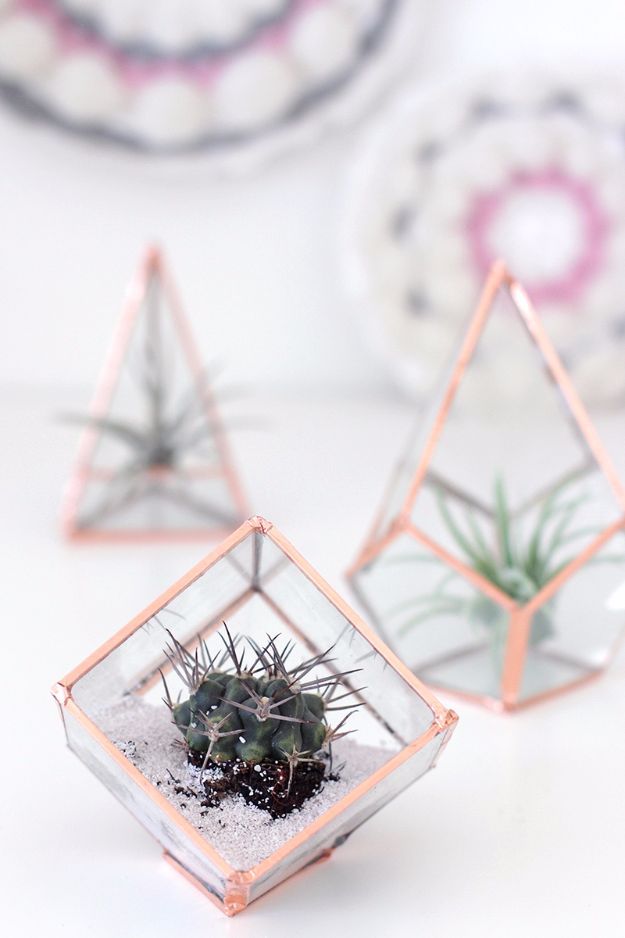 Best DIY Room Decor Ideas for Teens and Teenagers - DIY Glass Terrariums - Best Cool Crafts, Bedroom Accessories, Lighting, Wall Art, Creative Arts and Crafts Projects, Rugs, Pillows, Curtains, Lamps and Lights - Easy and Cheap Do It Yourself Ideas for Teen Bedrooms and Play Rooms #teencrafts #diydecor #roomideas #teenrooms #teendecor #diyideas