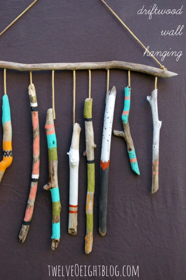 Best DIY Room Decor Ideas for Teens and Teenagers - Driftwood Wall Hanging - Best Cool Crafts, Bedroom Accessories, Lighting, Wall Art, Creative Arts and Crafts Projects, Rugs, Pillows, Curtains, Lamps and Lights - Easy and Cheap Do It Yourself Ideas for Teen Bedrooms and Play Rooms #teencrafts #diydecor #roomideas #teenrooms #teendecor #diyideas