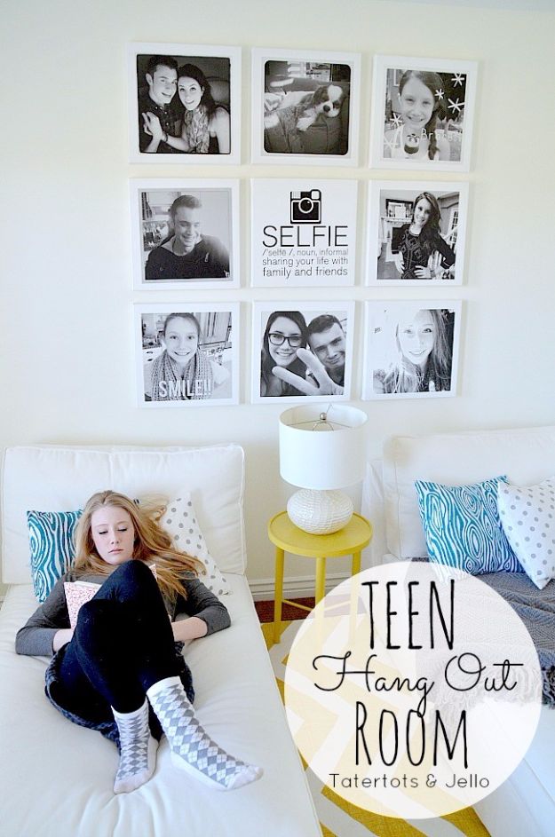 Best DIY Room Decor Ideas for Teens and Teenagers - Selfie Wall - Best Cool Crafts, Bedroom Accessories, Lighting, Wall Art, Creative Arts and Crafts Projects, Rugs, Pillows, Curtains, Lamps and Lights - Easy and Cheap Do It Yourself Ideas for Teen Bedrooms and Play Rooms #teencrafts #diydecor #roomideas #teenrooms #teendecor #diyideas