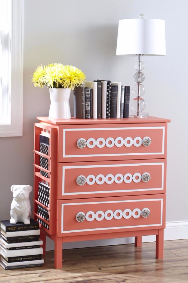 Best DIY Room Decor Ideas for Teens and Teenagers - Silver Washers Nightstand - Best Cool Crafts, Bedroom Accessories, Lighting, Wall Art, Creative Arts and Crafts Projects, Rugs, Pillows, Curtains, Lamps and Lights - Easy and Cheap Do It Yourself Ideas for Teen Bedrooms and Play Rooms #teencrafts #diydecor #roomideas #teenrooms #teendecor #diyideas