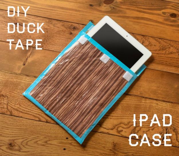 Best DIY Ideas for Teens To Make This Summer - Woodgrain Duct Tape Ipad Case - Fun and Easy Crafts, Room Decor, Toys and Craft Projects to Make And Sell - Cool Gifts for Friends, Awesome Things To Do When You Are Bored - Teenagers - Boys and Girls Love Making These Creative Projects With Step by Step Tutorials and Instructions #diyideas #summer #teencrafts #crafts
