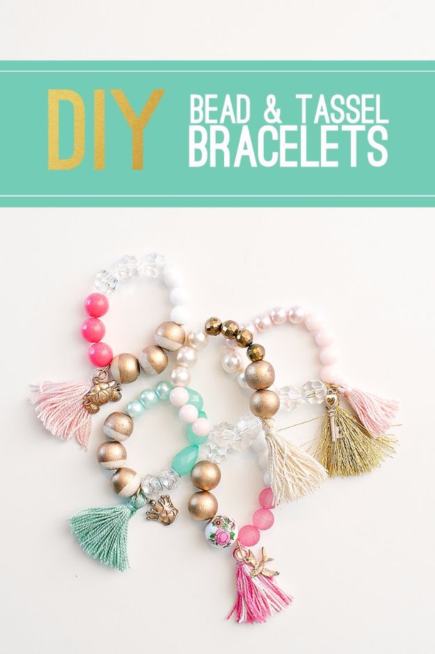 Cool Summer Fashions for Teens - DIY Bead And Tassel Bracelets - Easy Sewing Projects and No Sew Crafts for Fun Fashion for Teenagers - DIY Clothes, Shoes and Accessories for Summertime Looks - Cheap and Creative Ways to Dress on A Budget 