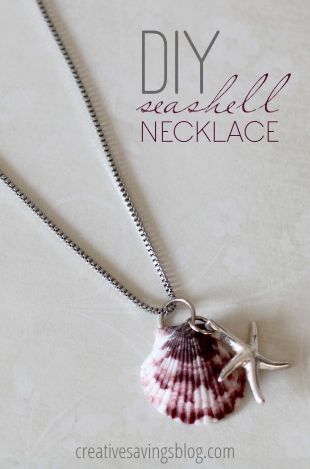 Cool Summer Fashions for Teens - DIY Seashell Necklace - Easy Sewing Projects and No Sew Crafts for Fun Fashion for Teenagers - DIY Clothes, Shoes and Accessories for Summertime Looks - Cheap and Creative Ways to Dress on A Budget 