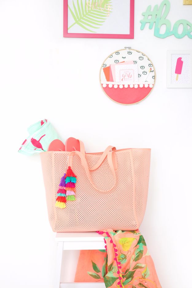 DIY Bags for Summer - DIY Tiered Tassel Bag - Easy Ideas to Make for Beach and Pool - Quick Projects for a Bag on A Budget - Cute No Sew Idea, Quick Sewing Patterns - Paint and Crafts for Making Creative Beach Bags - Fun Tutorials for Kids, Teens, Teenagers, Girls and Adults
