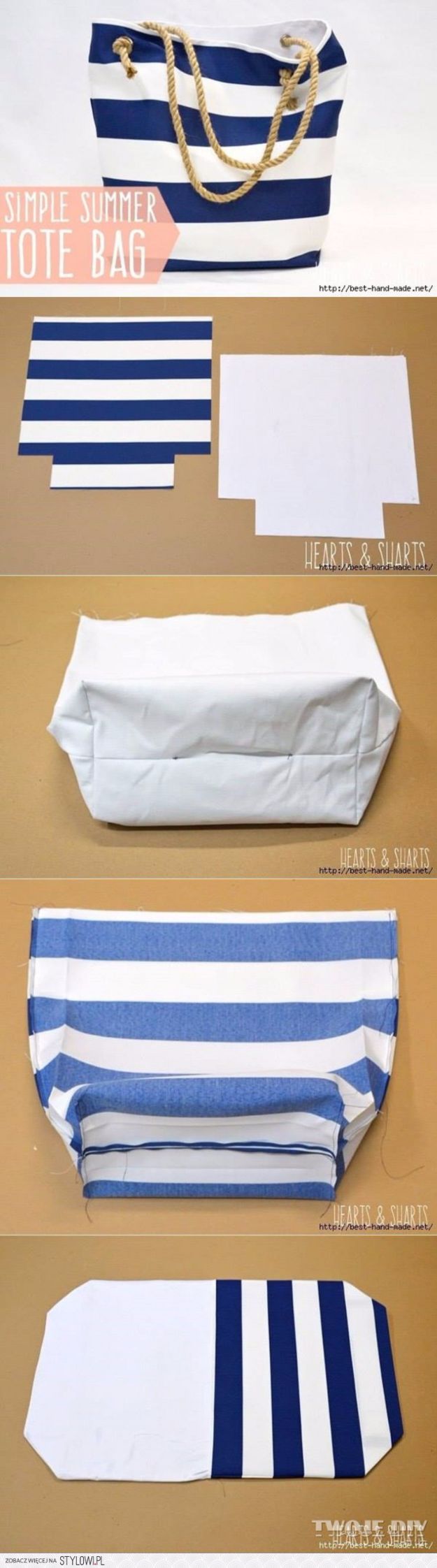 DIY Bags for Summer - Simple Summer Tote Bag - Easy Ideas to Make for Beach and Pool - Quick Projects for a Bag on A Budget - Cute No Sew Idea, Quick Sewing Patterns - Paint and Crafts for Making Creative Beach Bags - Fun Tutorials for Kids, Teens, Teenagers, Girls and Adults
