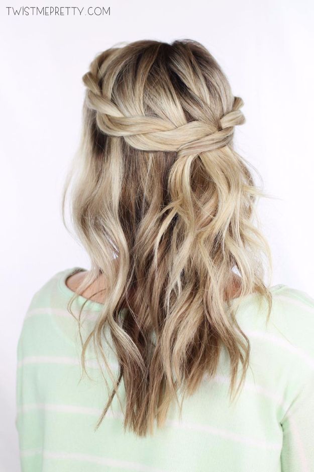 Cool Hair Tutorials for Summer - Twisted Crown Braid Tutorial - Easy Hairstyles and Creative Looks for Hair - Beachy Waves, Hair Styles for Short Hair, Medium Length and Long Hair - Ponytails, Updo Ideas and Quick Last Minute Hairstyle for Teens, Teenagers and Women